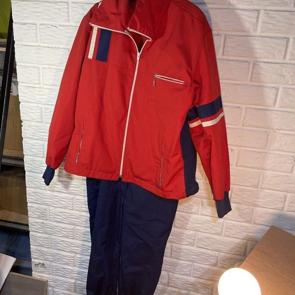 Topher Canada vintage snow suit red white blue 70s - Picture 1 of 11